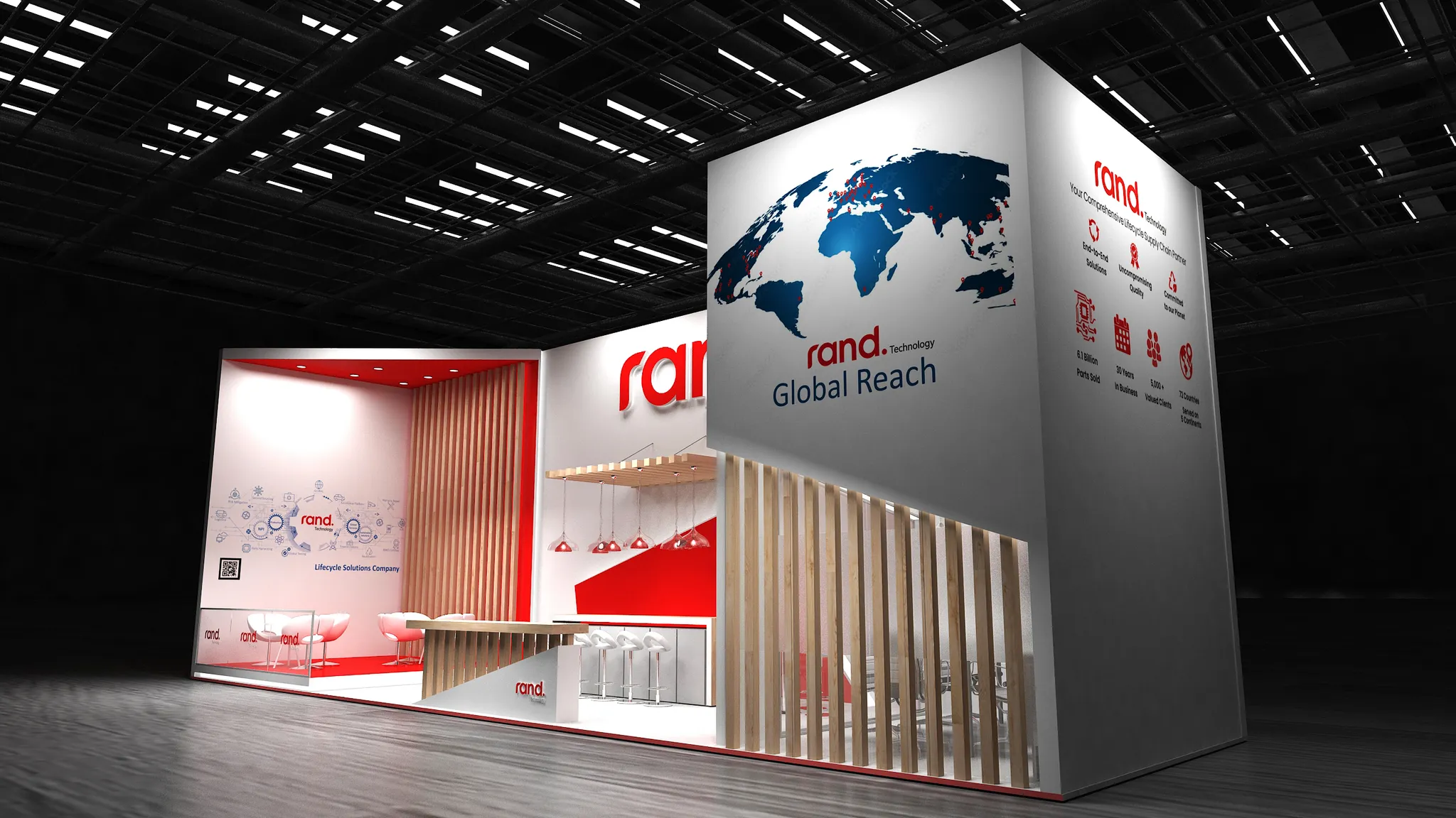 20x40 Inline booth design by Reaction Space